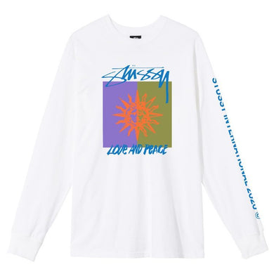 Stussy Love & Peace Longsleeve T-Shirt White