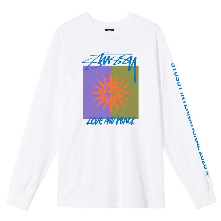 Stussy Love & Peace Longsleeve T-Shirt White