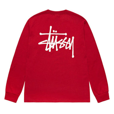 Stussy Basic Logo Longsleeve T-Shirt Red