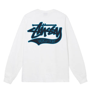 Stussy Slugger L/S T-Shirt White