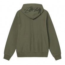 Stussy Back Embroidered Hoody Sweatshirt Olive