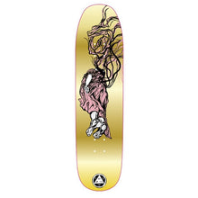 Welcome Skateboards ranscend on Son of Moontrimmer Gold Foil Skateboard Deck 8.25"