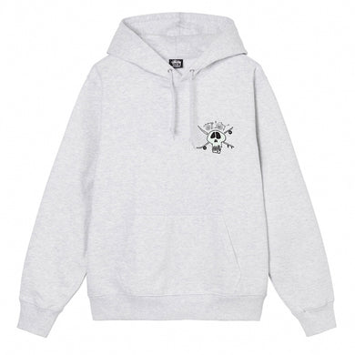 Stussy Surf Skate Hoody Sweatshirt Ash Heather