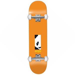 Enjoi Skateboards Box Panda Orange Complete Skateboard 8.125"