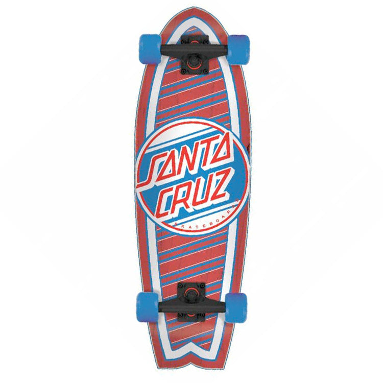 Santa Cruz Street Dot Shark Cruiser Complete Skateboard 8.8