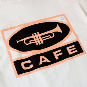 Skateboard Cafe Trumpet Logo T-Shirt White