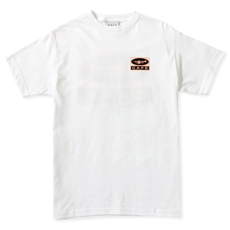 Skateboard Cafe Trumpet Logo T-Shirt White