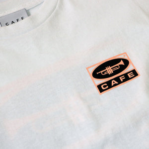 Skateboard Cafe Trumpet Logo T-Shirt White