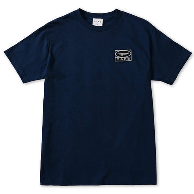Skateboard Cafe Trumpet Logo T-Shirt Navy