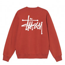 Stussy Basic Logo Crewsweat Brick