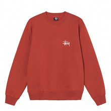 Stussy Basic Logo Crewsweat Brick