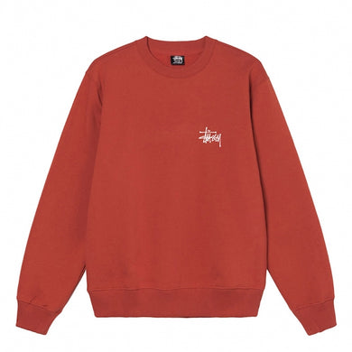 Stussy Basic Logo Crewsweat Brick