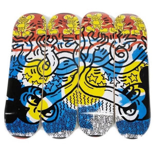 Diamond Supply Co X Keith Haring Hands By Mickey 4 Deck Set Skateboard Deck 8.25"