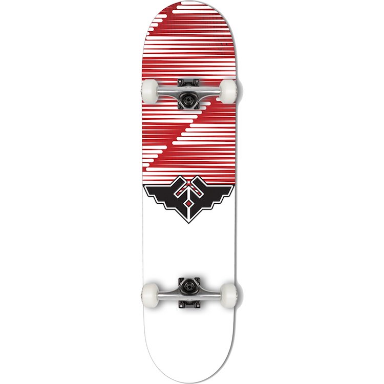 Fracture Skateboards Wings V2 Red Complete Skateboard 7.75