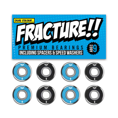 Fracture Skateboards Premium Abec 9 Blue/Black Bearings