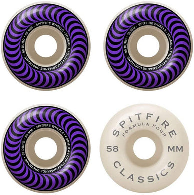 Spitfire Wheels Formula Four Classic Skateboard Wheels 99a 58mm
