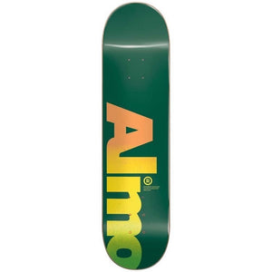 Almost Skateboards Fall Off Logo Green Skateboard Deck 8.25"