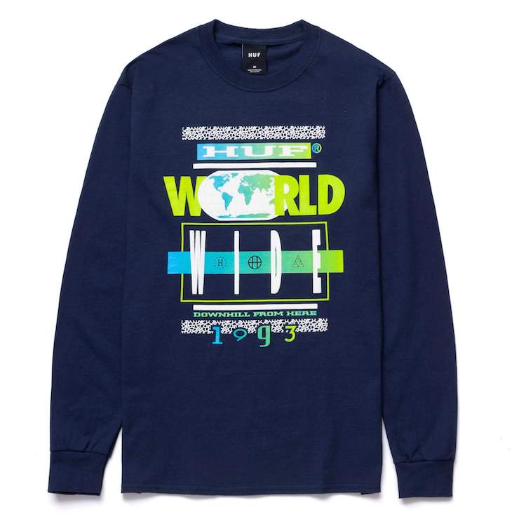 HUF 93 Tour L/S T-Shirt Navy