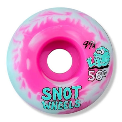 Snot Wheel Co Team Swirl Pink/Teal Skateboard Wheels 99a 56mm