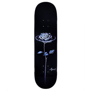 April Skateboards Chrome Rose Black Skateboard Deck 8.25"