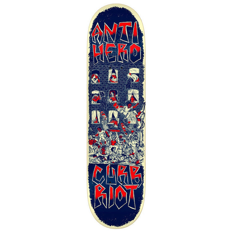 Anti Hero Skateboards Team Curb Riot Skateboard Deck 8.5