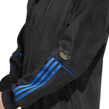 Adidas Skateboarding Tyshawn Velour Track Zip Top Jacket Black/Blue Bird/Matte Gold
