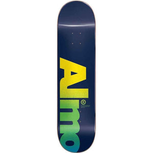 Almost Skateboards Fall Off Logo Blue Skateboard Deck 8.5"