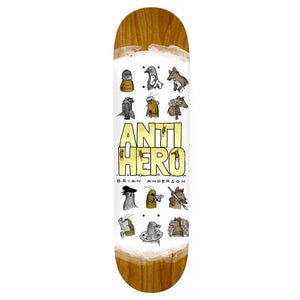 Anti Hero Skateboards B.A. Usual Suspects Skateboard Deck 8.75"