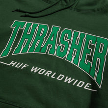 HUF X THRASHER Bayview Pullover Hoodie Forest Green