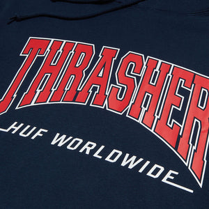 HUF X THRASHER Bayview Pullover Hoodie Navy