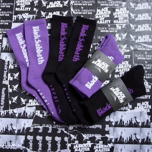 Lakai x Black Sabbath Crew Socks Purple