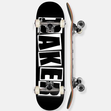 Baker Skateboards Brand Logo Complete Skateboard Black/White 8.25