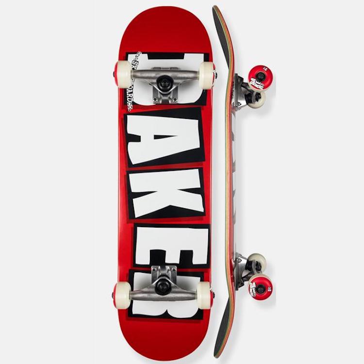 Baker Skateboards Brand Logo Complete Skateboard Red/White 8