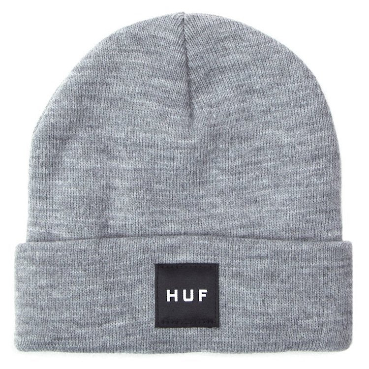 HUF Box Logo Beanie Grey Heather