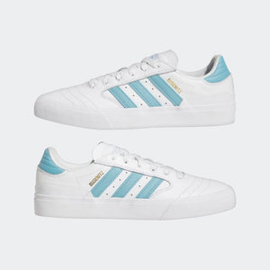 Adidas Skateboarding Busenitz Vulc II Cloud White/Preloved Blue/Gold Metallic Shoes