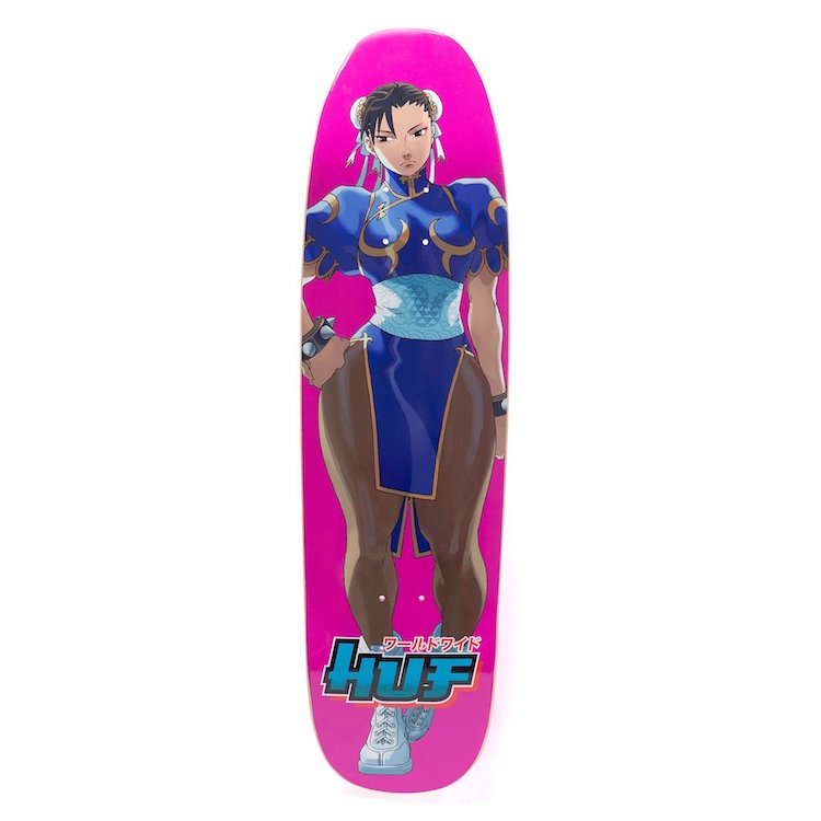 HUF X STREETFIGHTER Chun-Li Cruiser Skateboard Deck 8.5