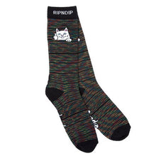RIPNDIP Peek a Nermal Black/Neon Crew Socks