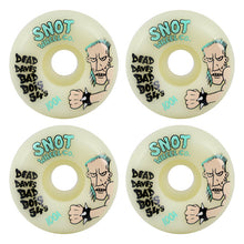 Snot Wheel Co Dead Daves Bad Bois White/Glow In The Dark Skateboard Wheels 100a 54mm