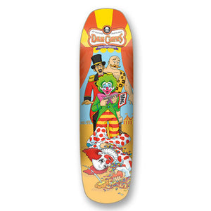 Death Skateboards Dan Cates ‘Accidental Clown Death’ Square Nose Pool Shape Skateboard Deck 9"