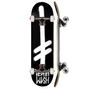 Deathwish Skateboards Gang Logo Complete Skateboard Black/White 8.25"