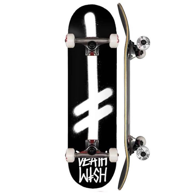 Deathwish Skateboards Gang Logo Complete Skateboard Black/White 8.25