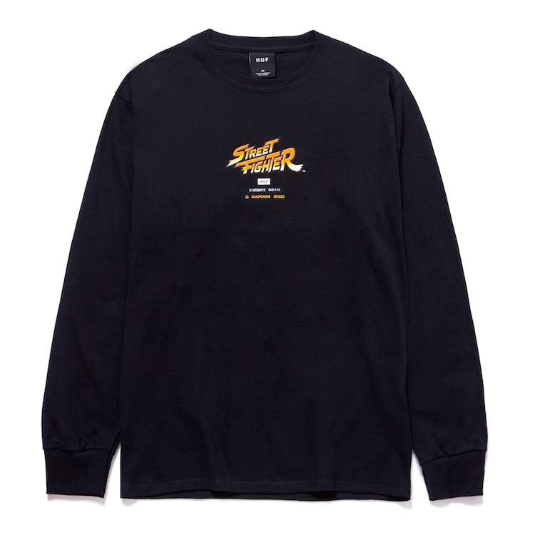 HUF X STREETFIGHTER Ending L/S T-Shirt Black