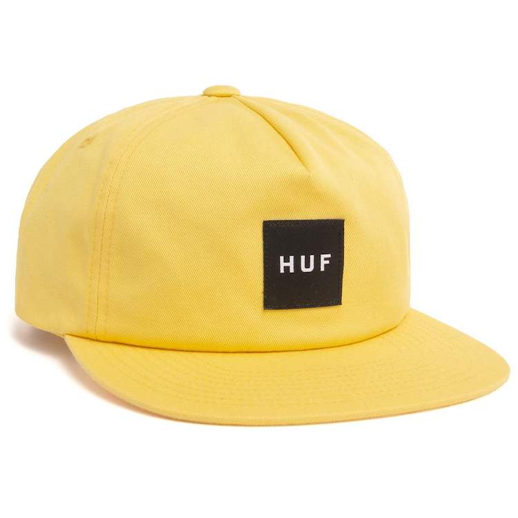 HUF Unstructured Box Logo Snapback Cap Golden Spice