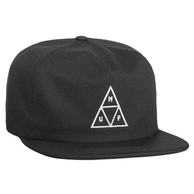 HUF Unstructured Triple Triangle Snapback Cap Black