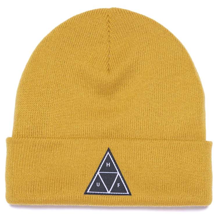 HUF Triple Triangle Beanie Gold