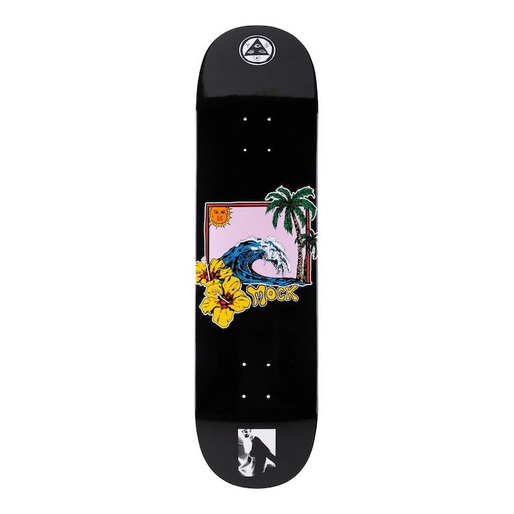 Welcome Skateboards Evan Mock “Wave” On Island Shape Pearlescent Pink Dip Skateboard Deck 8.38