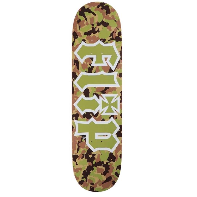 Flip Skateboards Team Combat Green Skateboard Deck 8.25
