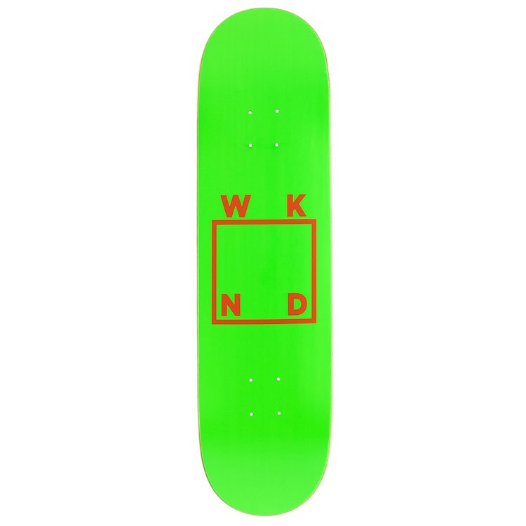 WKND Green & Orange Logo Skateboard Deck 8.25