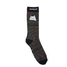 RIPNDIP Peek a Nermal Black/Neon Crew Socks