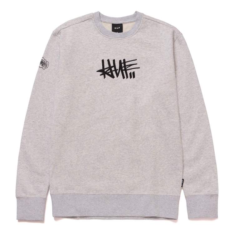 HUF X HAZE Handstyle 1 Sweatshirt Athletic Heather